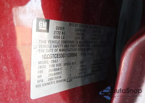 2016 Chevrolet Colorado Lt z USA, uszkodzony, nr VIN 1GCGTCE33G1126884